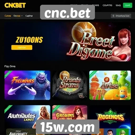 Variedade de jogos disponíveis no cnc.bet
